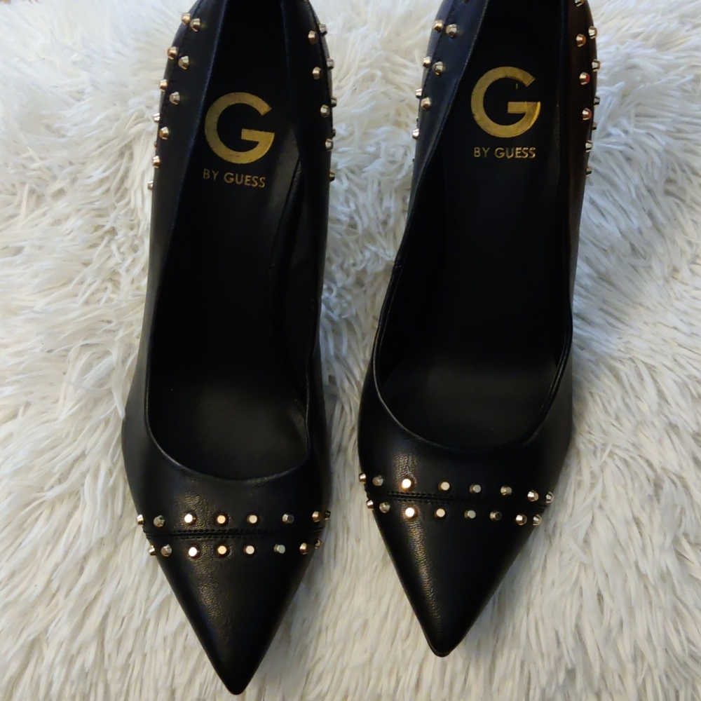 Studded Pumps Black and Gold